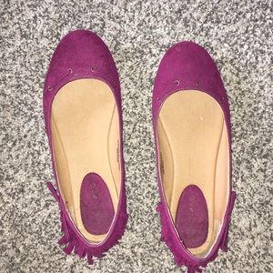 Fuchsia/ burgundy flats